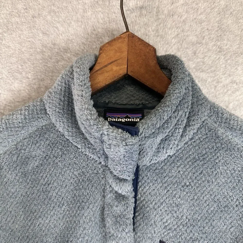 PATAGONIA‎ Womens Bluish Gray Re-Tool Snap-T Polartec Pullover Fleece Jacket XS